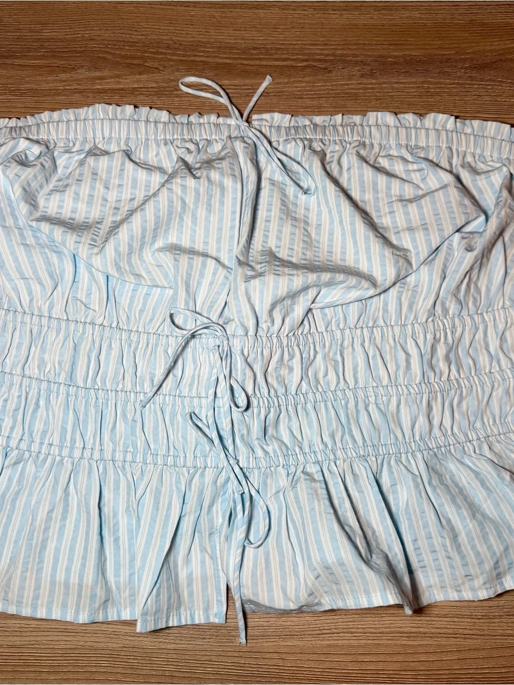 wild fable Light Blue and White Striped tube top